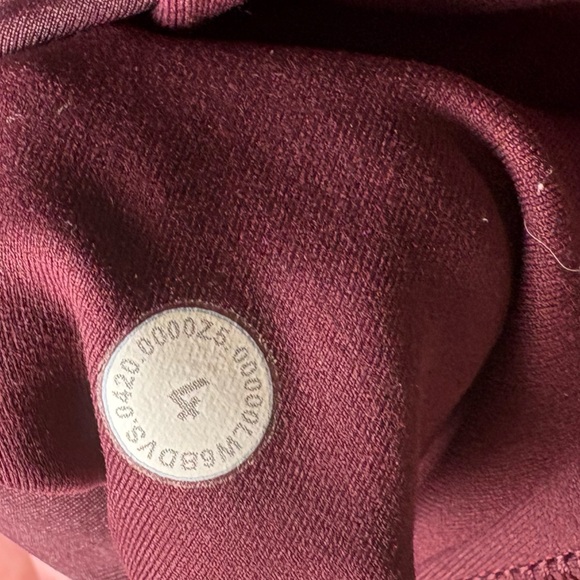 Lululemon Cropped Burgundy Maroon Leggings Size 4 - Picture 4 of 5